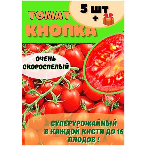 Томат Кнопка скороспелый 5шт (семена) томат кнопка скороспелый 5шт семена