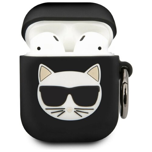 фото Чехол lagerfeld для airpods choupette silicone case with ring black cg mobile