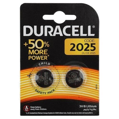 Батарея Duracell DL/CR2025 CR2025 (2шт) батарейка duracell cr2025 2шт