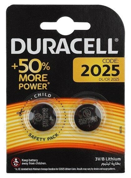 Батарея Duracell DL/CR2025 CR2025 (2шт)