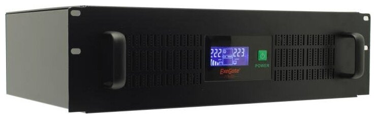 Источник питания EXEGATE ServerRM UNL-1500.LCD.AVR.4C13.RJ.USB.3U <1500VA/900W, LCD, AVR, 4*C13, RJ45/11, USB, 3U, металлический корпус, Bla