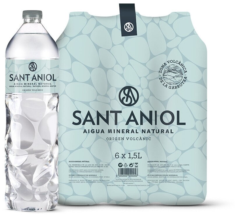 Вода минеральная Sant Aniol (Сант Аниол) 6 шт по 1,5 л, негазированная, пэт