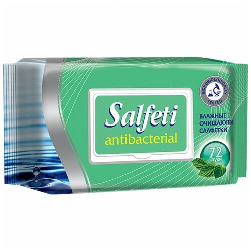 Купить Salfeti Влажные очищающие салфетки Antibacterial 72шт Салфетки 1шт, Влажные салфетки
