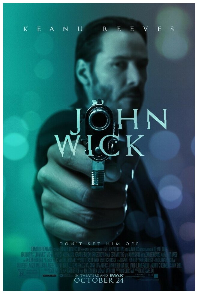 Плакат постер на холсте John Wick Джон Уик. Размер 21 х 30 см