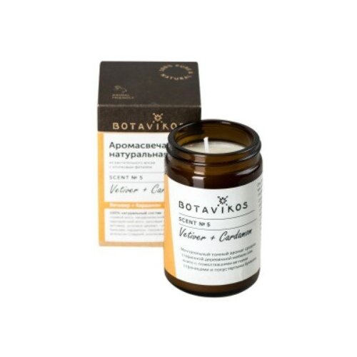 Botavikos Аромасвеча натуральная Vetiver+Cardamom/Ветивер+Кардамон 90 гр, 11063