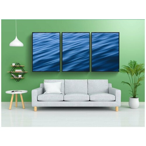 фото Набор модулных постеров для интерьера "синий, океан, задний план" 60x90 см. в тубусе, без рамки lotsprints