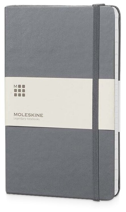 Записная книжка Moleskine Classic (в линейку) в твердой обложке, Large (13х21см), серый