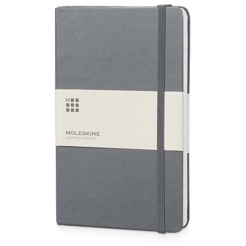 Записная книжка Moleskine Classic (в линейку) в твердой обложке, Large (13х21см), серый записная книжка moleskine classic в линейку в твердой обложке large 13х21см серый