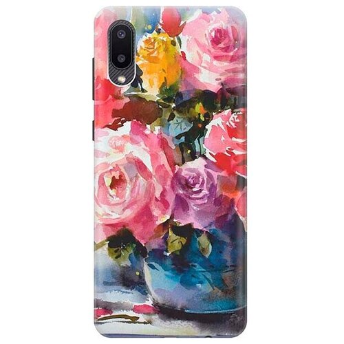 фото Чехол - накладка artcolor для samsung galaxy a02 с принтом "акварельный букет цветов" re:pa