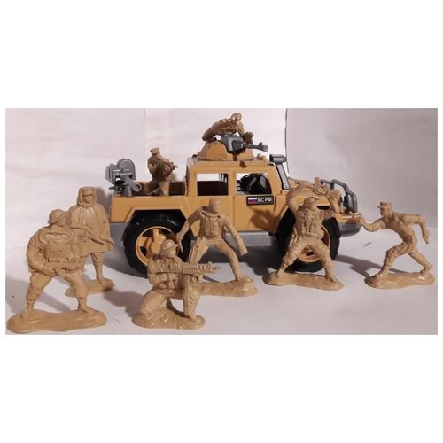 фото Полесье набор 8 американских солдатиков с военным джипом