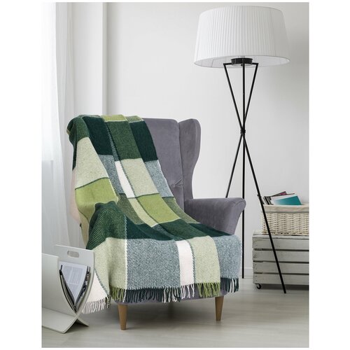 фото Vladi плед эльф цвет: белый, салатовый, темно-зеленый (140х200 см)