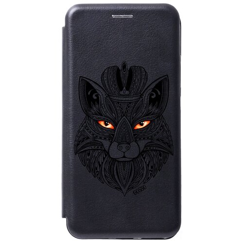 фото Чехол-книжка book art jack для samsung galaxy m51 с принтом "fox queen" черный gosso