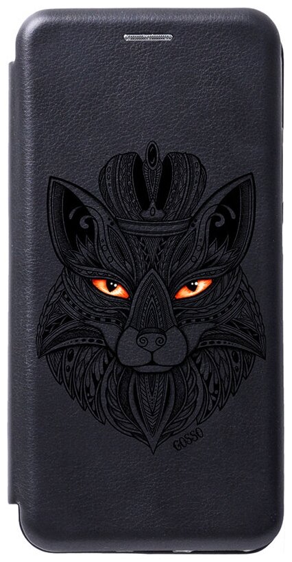 Чехол-книжка Book Art Jack для Samsung Galaxy S10 с принтом "Fox Queen" черный