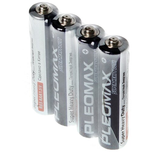 Батарейка Samsung, ААА (LR03, R3), Super heavy duty Pleomax, солевая, 1.5 В, спайка, 4 шт