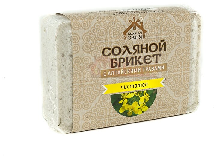 Соляной брикет "Соляная баня" с Алтайскими травами "Чистотел" 135 кг