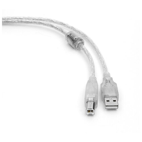 Аксессуар Gembird Cablexpert Pro USB 2.0 AM/BM 4.5m Transparent CCF-USB2-AMBM-TR-15 аксессуар gembird cablexpert pro usb 2 0 am bm 75cm transparent ccf usb2 ambm tr 0 75m