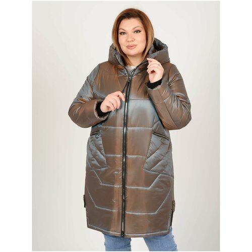 фото Куртка karmelstyle, размер 64, серый