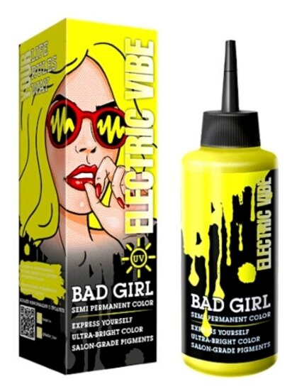 Bad Girl Краситель безаммиачный прямого действия Electric Vibe неоновый желтый, 150 мл