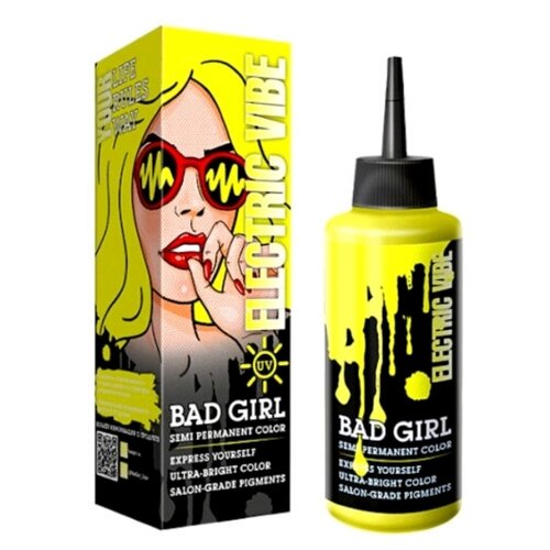 Bad Girl Краситель безаммиачный прямого действия Electric Vibe неоновый желтый, 150 мл