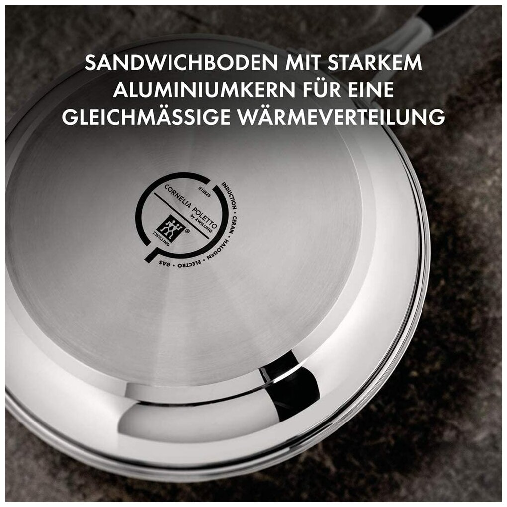 Набор из 3-х сковородок Zwilling by Cornelia Poletto Frying Pan, 65249-000, (20+24+28 см), Германия - фотография № 4