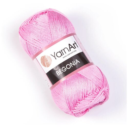 Пряжа YarnArt Begonia | Пряжа Yarnart Begonia - 0319 розовый | 10шт упаковка | Хлопок мерсеризованный: 100%