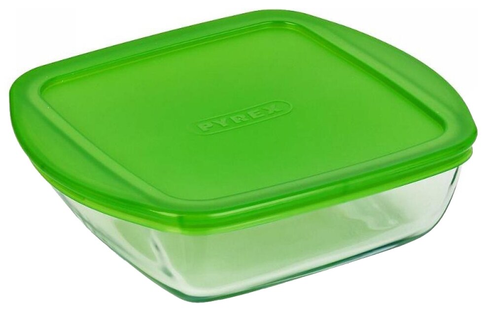 Форма для запекания PYREX 1 л / контейнер для хранения 20x17x5.5 см / форма для запекания стеклянная / контейнеры для хранения продуктов / стеклянная форма для запекания с крышкой