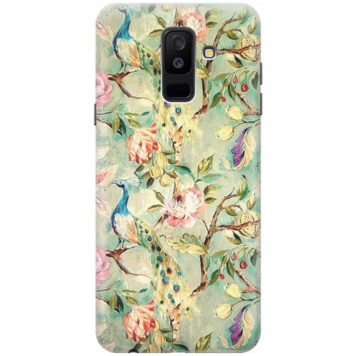 фото Gosso ультратонкий силиконовый чехол-накладка для samsung galaxy a6 plus (2018) с принтом "винтажный цветочный паттерн"