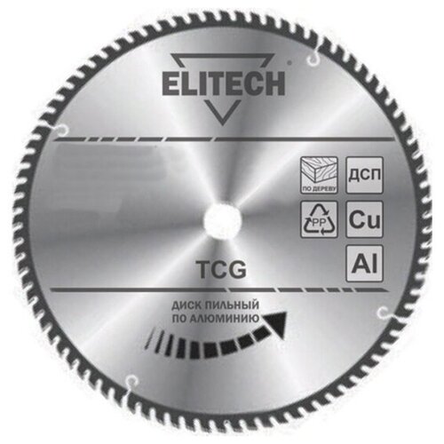 Диск пильный Elitech ф255х30 100зуб д\алюминия диск пильный твердосплавный elitech ф255х30мм 100зуб 1820 116900