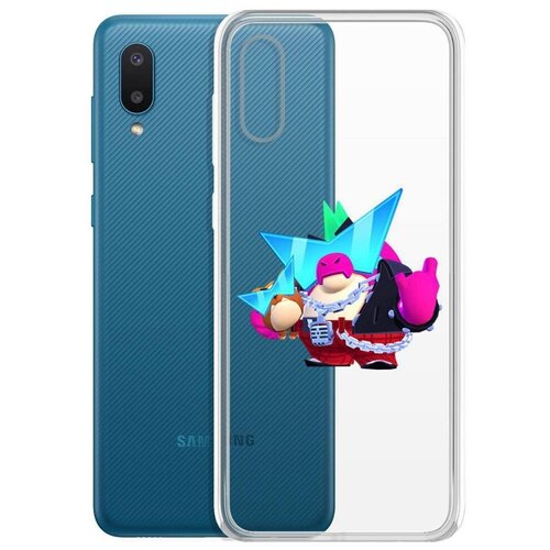 Чехол-накладка Krutoff Clear Case Brawl Stars-Плохиш Базз для Samsung Galaxy A02 (A022) чехол накладка clear case brawl stars плохиш базз для realme c25y