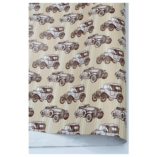 фото Упаковочная бумага (0,7*1 м) ретро автомобили, шарабан, 10 шт. дон баллон