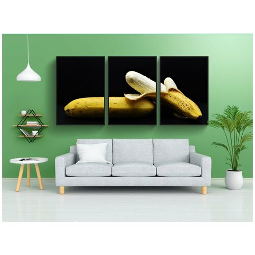 фото Набор модулных постеров для интерьера "банан, фрукты, витамины" 60x90 см. в тубусе, без рамки lotsprints
