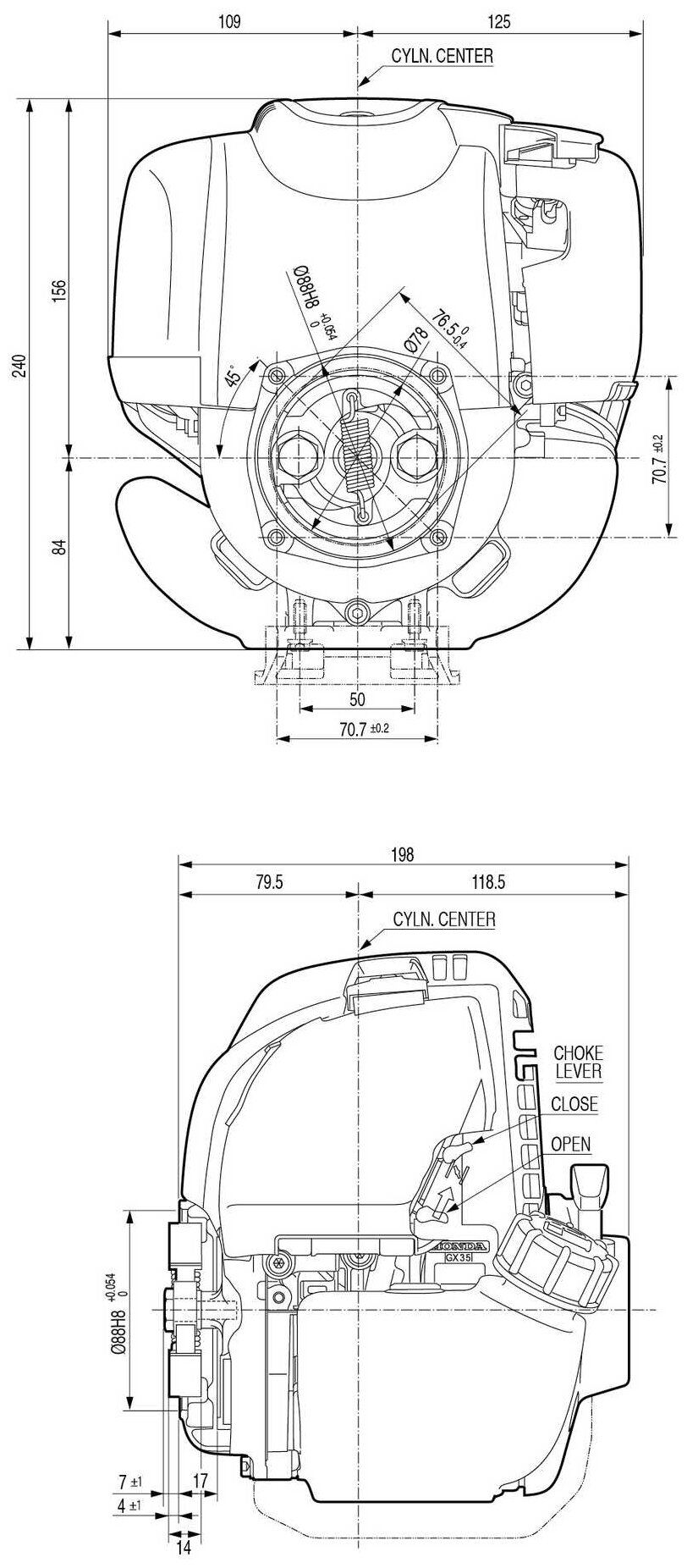 Двигатель GX35 (Хонда GX 35) - фотография № 3