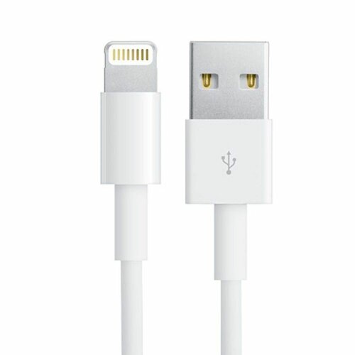 Кабель USB Lightning, зарядка для iPhone, iPad, iPod, 1 метр, белый адаптер iso kicx iso 002a