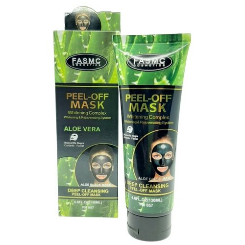 Fasmc, Маска-плёнка для лица очищающая Aloe Vera Black Mask, черная, 130 мл