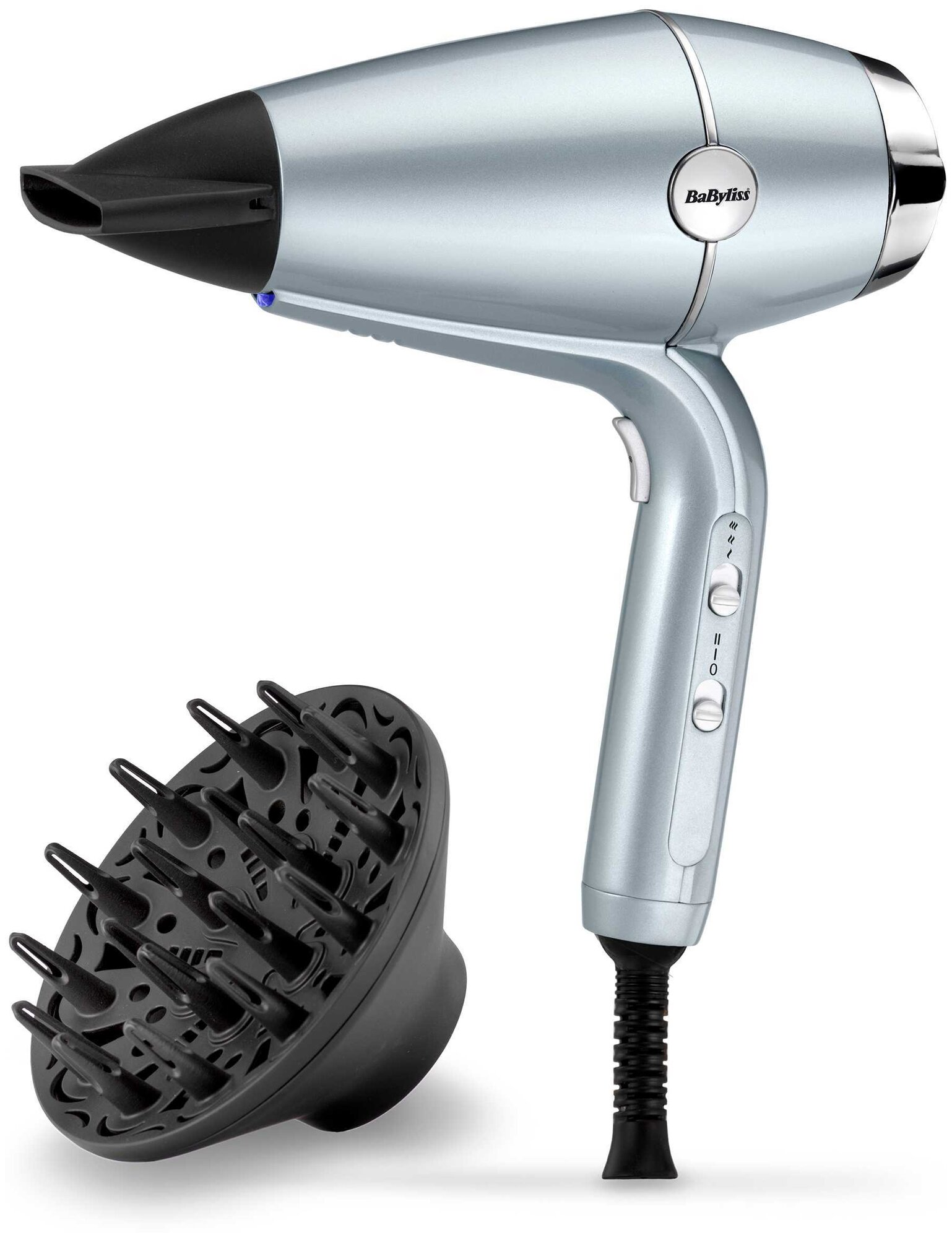 Фен BaByliss D773DE, голубой - фотография № 1