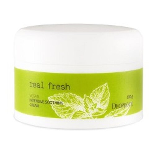 deoproce real fresh vegan intensive soothing cream интенсивно успокаивающий крем для лица 100 мл Deoproce Real Fresh Vegan Intensive Soothing Cream Интенсивно успокаивающий крем для лица, 100 мл