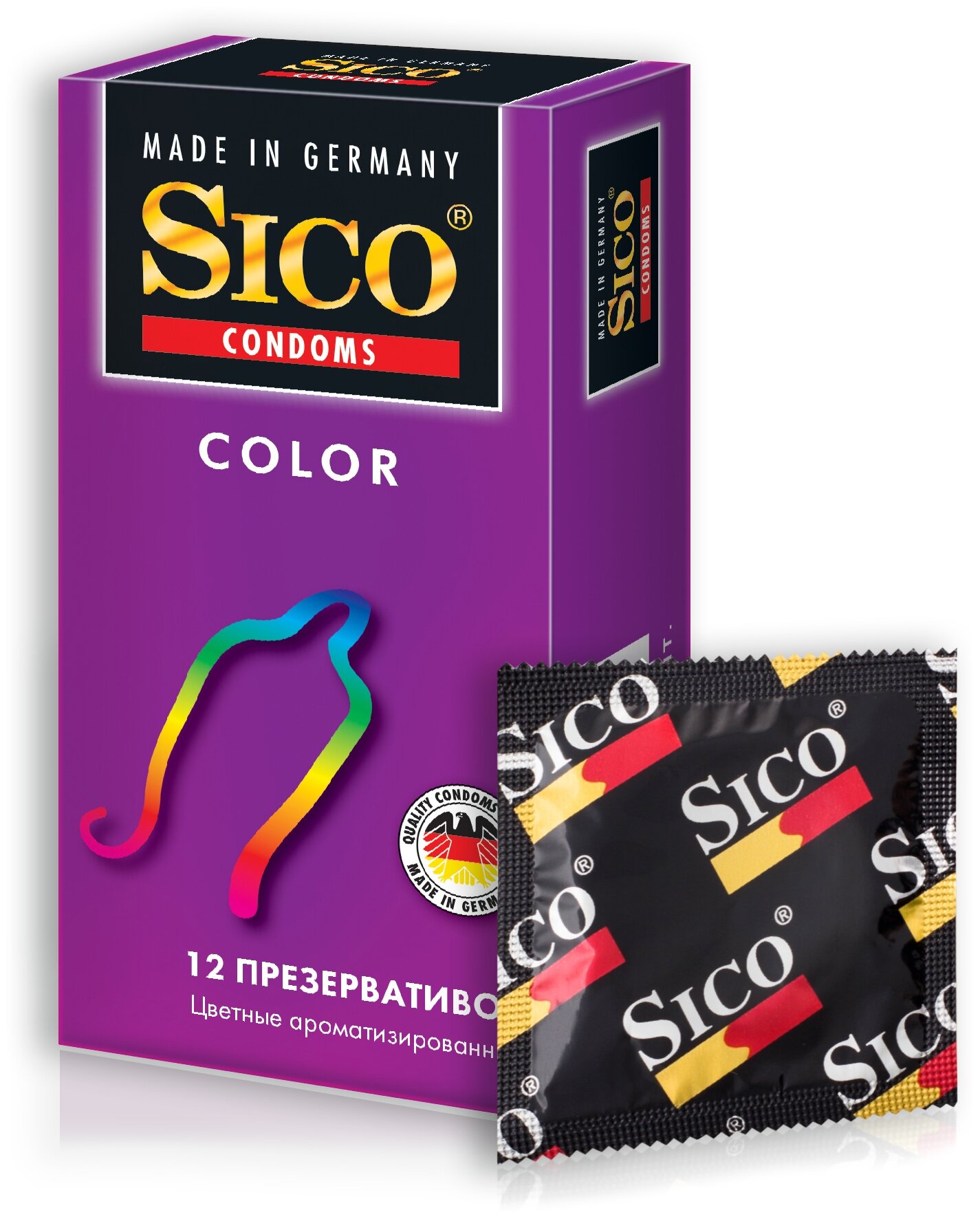 Презервативы латексные Sico Color, цветные, ароматизированные, 3 шт. - фото №3