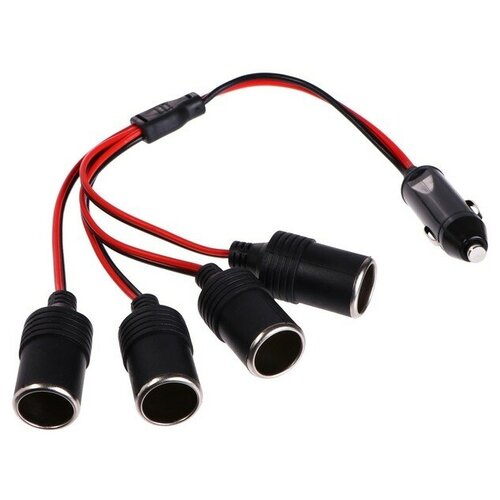 Разветвитель прикуривателя 12-24V 4 гнезда провод 45 см 831₽