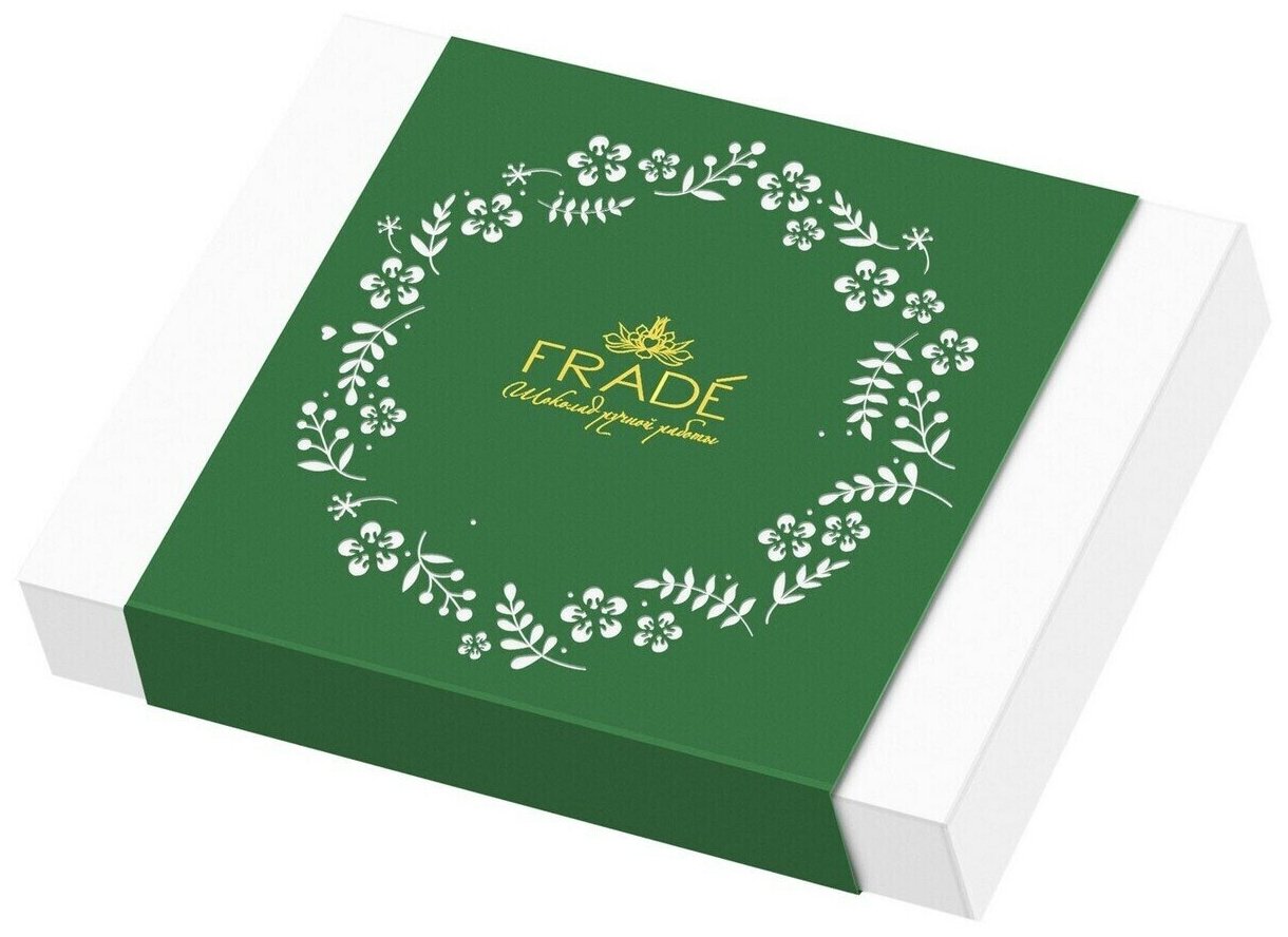 Коробка шоколадных конфет ручной работы Фраде - пенал с лазерной резкой (на 12к) (цветы) - фотография № 1