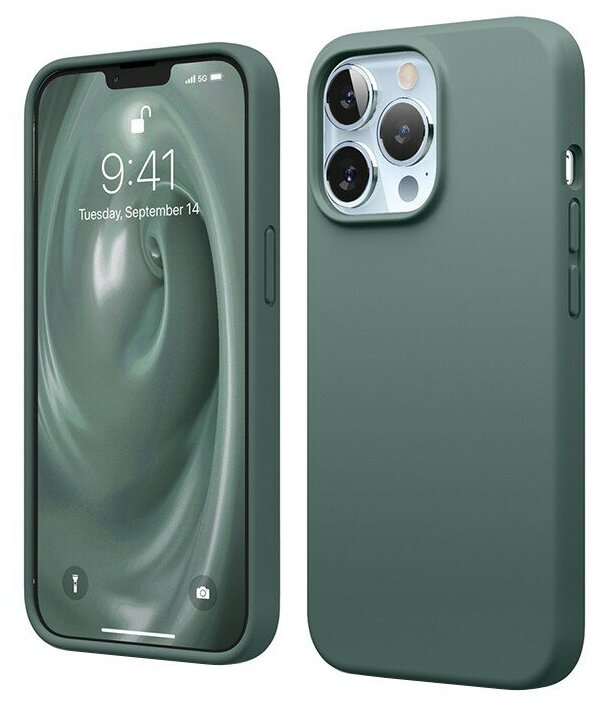 Чехол Elago Soft Silicone для iPhone 13 Pro, зеленый