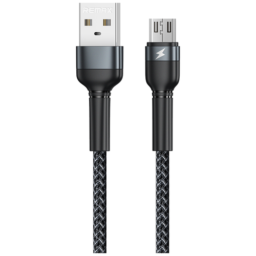 Кабель Remax RC-124m | microUSB - USB черный кабель usb remax rc 114m chips для micro usb 2 4а длина 1 0м желтый