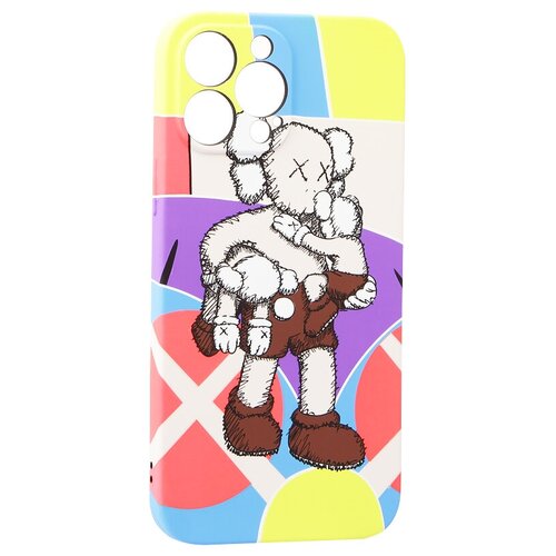 фото Чехол для iphone 13 pro max (6.7") 0.8мм силикон luxo с флуоресцентным рисунком kaws j40