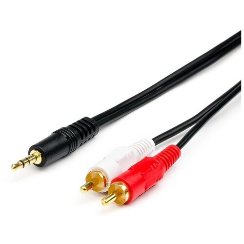 Atcom / Аудио-кабель Jack 3.5 - 2RCA 1.5 m черный AT7397 кабель atcom mini jack 3 5 mm 2xrca at7397 черный