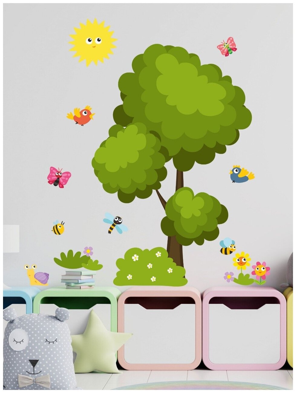 Мебель под дерево для детской - 92 фото