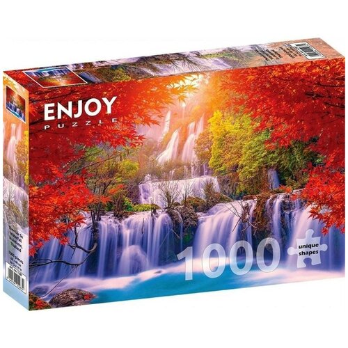 пазл водопад в таиланде 1000 эл 68 х 48 см enjoy puzzle артикул enjoy 1287 Пазл Enjoy 1000 деталей: Водопад Те Лор Су осенью, Таиланд