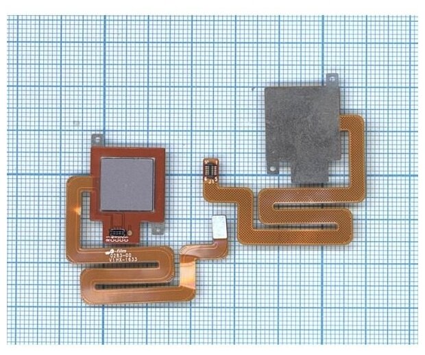 Шлейф со сканером отпечатка пальца для Xiaomi Redmi 4 серый