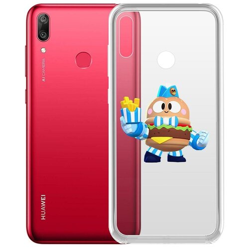 фото Чехол-накладка clear case brawl stars-бургер лу для huawei y7 (2019) krutoff group