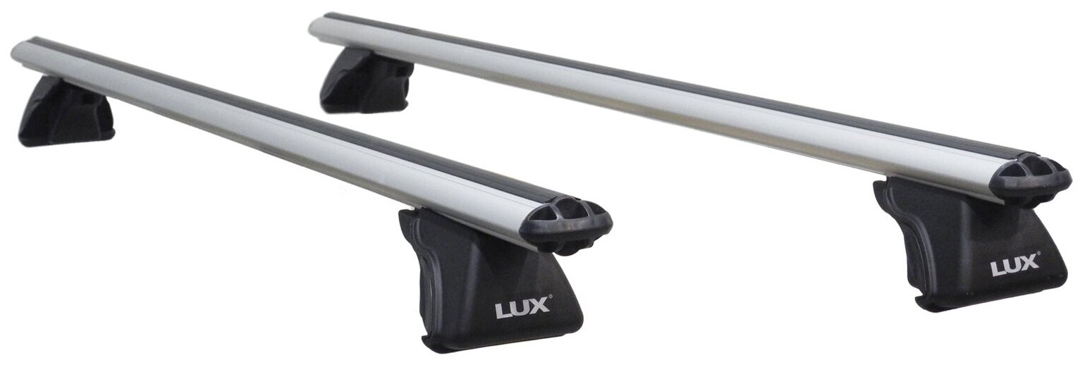 Багажник на Киа Рио Икслайн (Kia Rio X-Line), Lux Классик, аэродинамические дуги (53 мм)