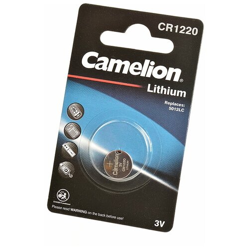 Элемент питания Camelion CR1220-BP1 CR1220 BL1, 1шт элемент питания фотон 23a bp1 24258