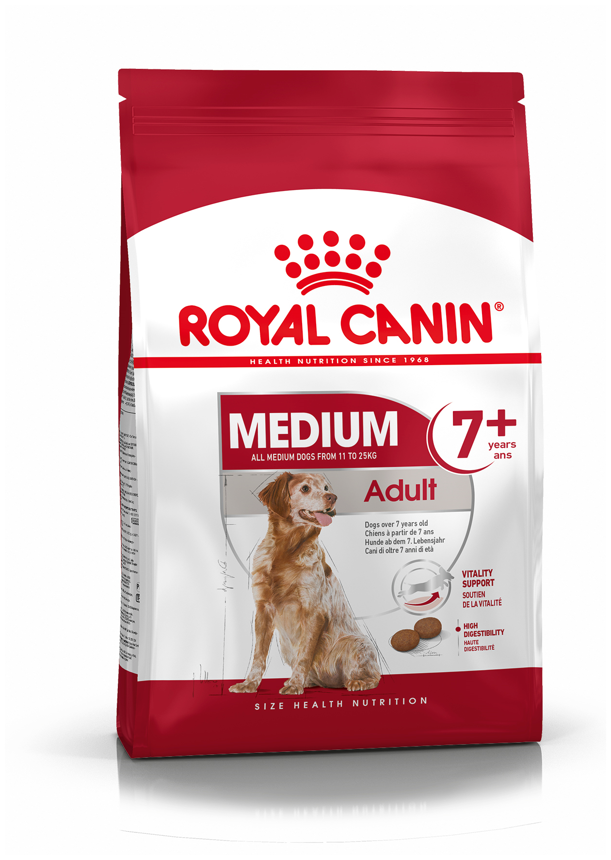 Корм для взрослых собак средних размеров Royal Canin Medium Adult 7+ (Медиум Эдалт 7+) сухой от 7 лет и старше, 4 кг - фотография № 6